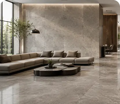 Residential home interior featuring tiles installed by Chhabria Tiles