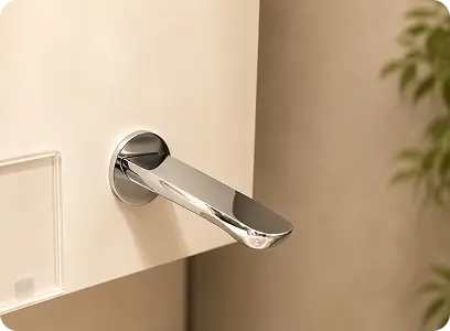 Wall mounted bath spout