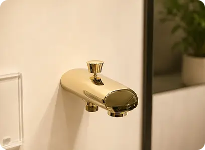 Floor mounted bath spout