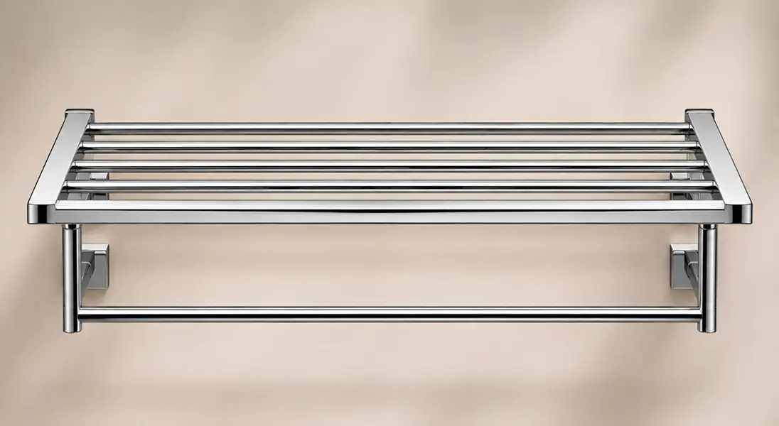 Premium multi-bar chrome towel rail – luxury bathroom accessory