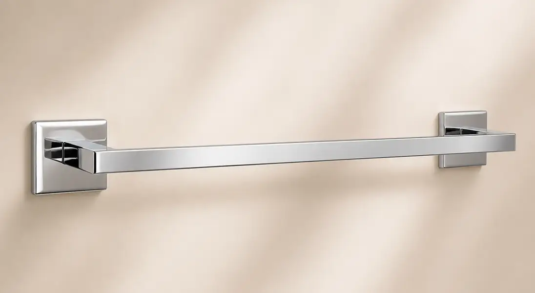 Premium chrome single towel bar – modern bathroom holder