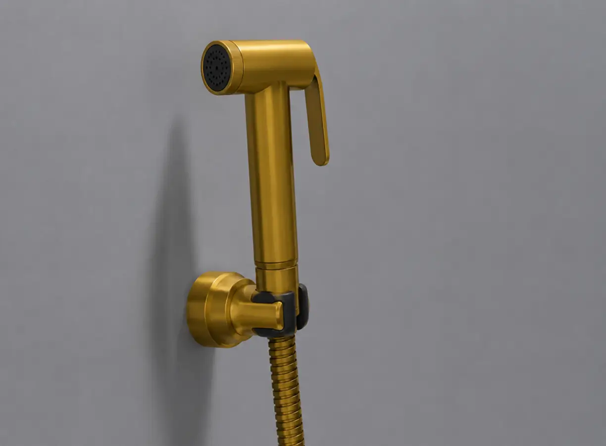 Gold-Finish Bathroom Accessories