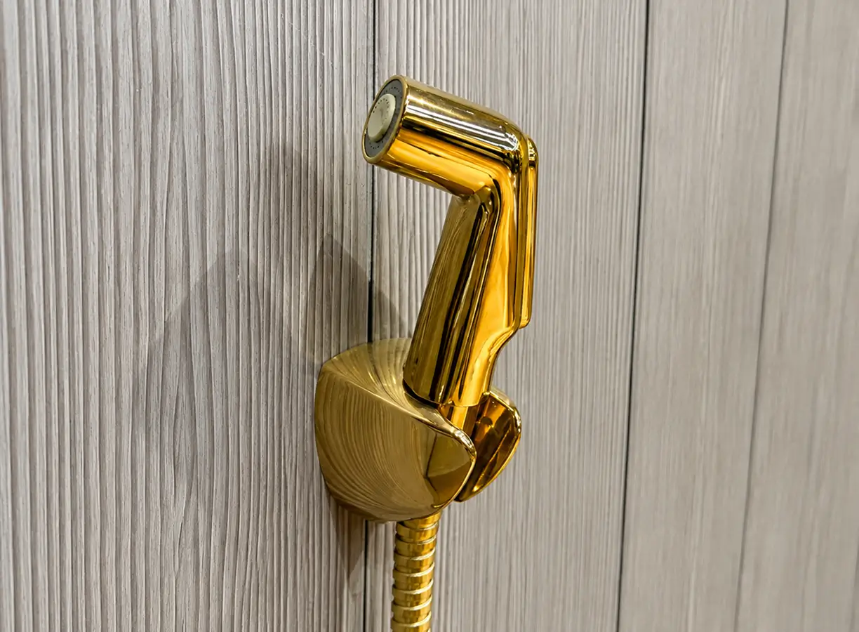 Gold-Finish Bathroom Accessories